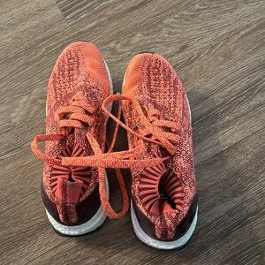 Adidas Orange and Red Women's Sneakers